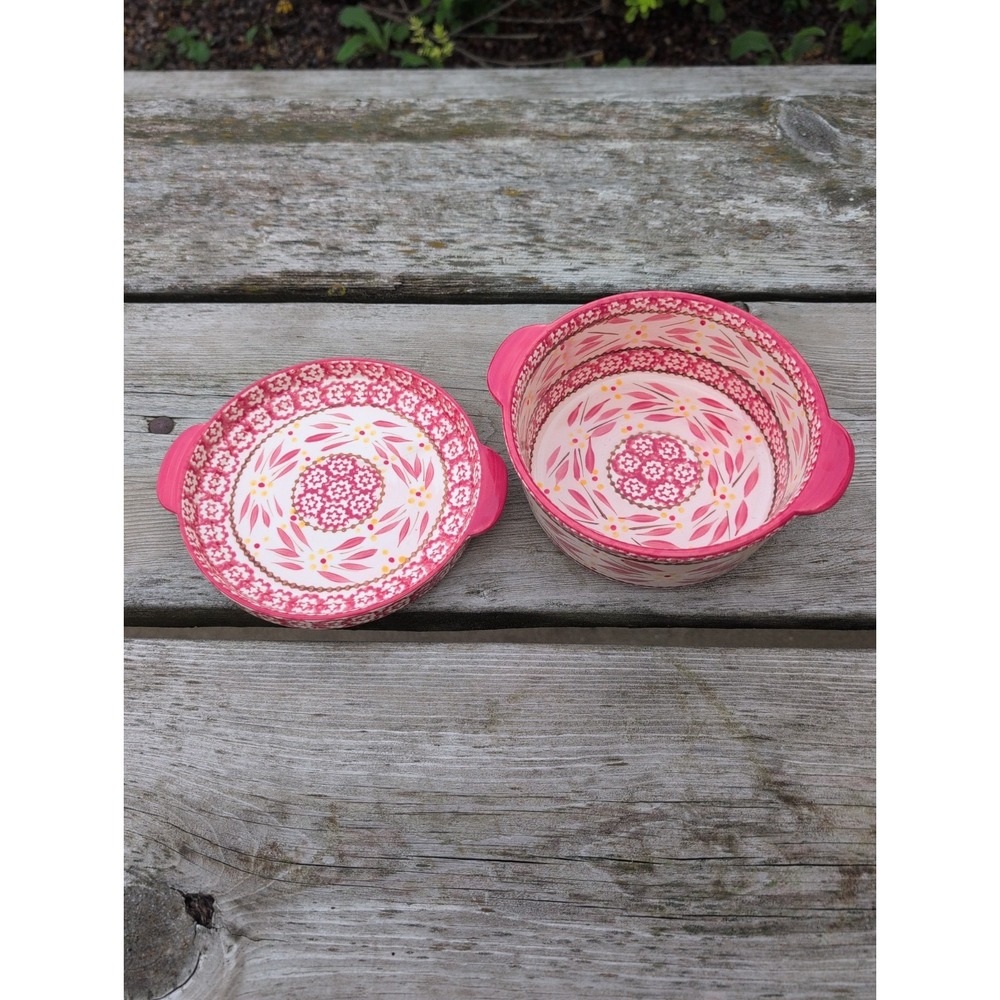 TEMP-TATIONS OLD WORLD CRANBERRY ROUND BAKER 1 QT CASSEROLE  TRIVET LID TARA